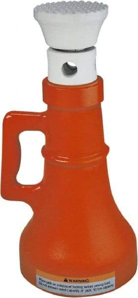 Jet - 15 Ton Capacity Bell Based Screw Jack - 13-3/4" to 21" High, 10-1/2" Piston Stroke, 1-5/8" Screw Diam - Apex Tool & Supply