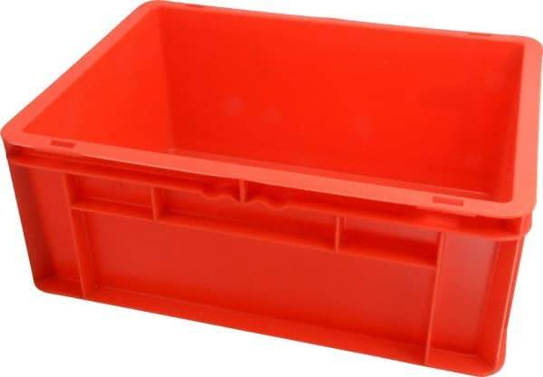 SSI Schaefer - 0.55 Cu Ft, 55 Lb Load Capacity Red Polypropylene Tote Container - Stacking, 15.8" Long x 11.9" Wide x 6.7" High - Apex Tool & Supply