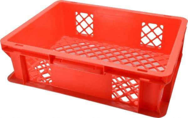 SSI Schaefer - 0.37 Cu Ft, 33 Lb Load Capacity Red Polypropylene Tote Container - Stacking, 15.8" Long x 11.9" Wide x 4.8" High - Apex Tool & Supply