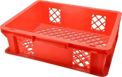 SSI Schaefer - 0.37 Cu Ft, 33 Lb Load Capacity Red Polypropylene Tote Container - Stacking, 15.8" Long x 11.9" Wide x 4.8" High - Apex Tool & Supply