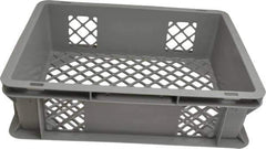 SSI Schaefer - 0.37 Cu Ft, 33 Lb Load Capacity Gray Polypropylene Tote Container - Stacking, 15.8" Long x 11.9" Wide x 4.8" High - Apex Tool & Supply