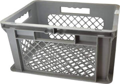 SSI Schaefer - 0.7 Cu Ft, 33 Lb Load Capacity Gray Polypropylene Tote Container - Stacking, 15.8" Long x 11.9" Wide x 8.7" High - Apex Tool & Supply