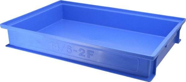 SSI Schaefer - 0.28 Cu Ft, 22 Lb Load Capacity Blue Polyethylene & Conductive PP Tote Container - Stacking, 18.4" Long x 12-1/2" Wide x 2.9" High - Apex Tool & Supply