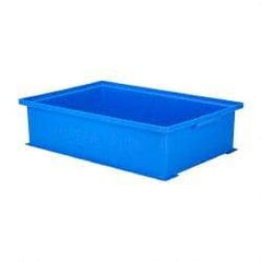 SSI Schaefer - 0.42 Cu Ft, 22 Lb Load Capacity Blue Polyethylene & Conductive PP Tote Container - Stacking, 18.4" Long x 12-1/2" Wide x 4.6" High - Apex Tool & Supply