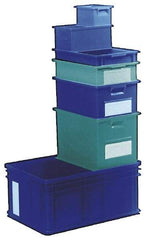 SSI Schaefer - 1.17 Cu Ft, 33 Lb Load Capacity Blue Polyethylene & Conductive PP Tote Container - Stacking, 18.4" Long x 12-1/2" Wide x 11.8" High - Apex Tool & Supply