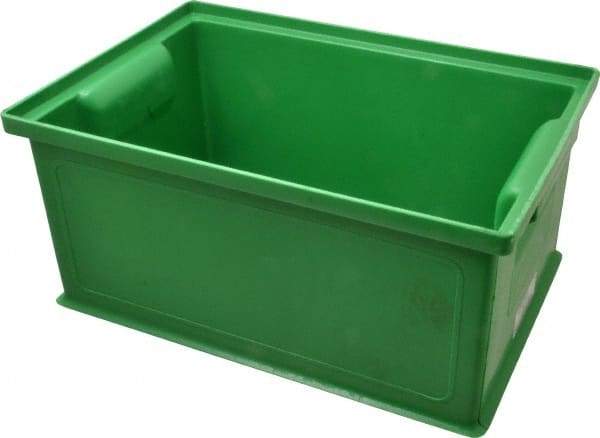 SSI Schaefer - 0.25 Cu Ft, 22 Lb Load Capacity Green Polyethylene & Conductive PP Tote Container - Stacking, 12.3" Long x 8.3" Wide x 5.8" High - Apex Tool & Supply