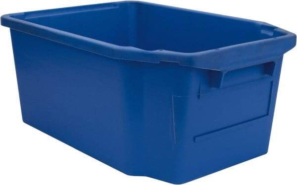 SSI Schaefer - 1.59 Cu Ft, 44 Lb Load Capacity Blue Polypropylene Tote Container - Stacking, Nesting, 23.7" Long x 15.8" Wide x 9.9" High - Apex Tool & Supply