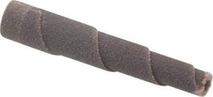 Merit Abrasives - 2" Long x 3/8" Diam, Aluminum Oxide, Full Taper Cartridge Roll - 120 Grit, 1/8" Pilot Hole Diam, Fine Grade - Apex Tool & Supply