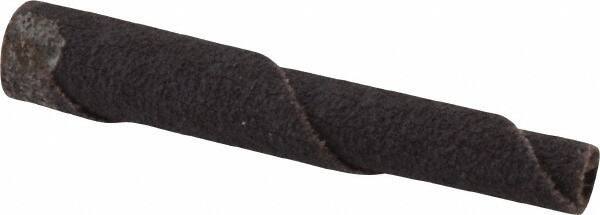 Merit Abrasives - 1/4" Max Roll Diam x 2" OAL, 80 Grit Aluminum Oxide Straight Cartridge Roll - 1/8" Pilot Hole Diam, Medium Grade - Apex Tool & Supply