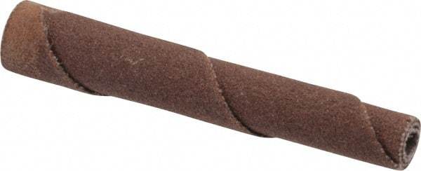 Merit Abrasives - 1/4" Max Roll Diam x 2" OAL, 180 Grit Straight Cartridge Roll - 1/8" Pilot Hole Diam, Very Fine Grade - Apex Tool & Supply