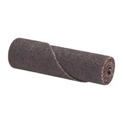 Merit Abrasives - 1/2" Max Roll Diam x 2" OAL, 80 Grit Aluminum Oxide Straight Cartridge Roll - 1/8" Pilot Hole Diam, Medium Grade - Apex Tool & Supply