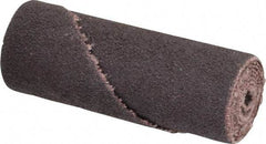 Merit Abrasives - 3/4" Max Roll Diam x 2" OAL, 80 Grit Aluminum Oxide Straight Cartridge Roll - 3/16" Pilot Hole Diam, Medium Grade - Apex Tool & Supply