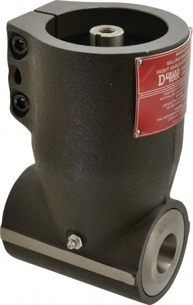 Dorian Tool - Right Milling Head Angle Milling Head Adapter - R8 Spindle Taper, Compatible with Vertical Milling Machine - Apex Tool & Supply