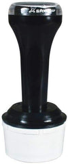 Value Collection - 4-1/2 Inch Long x 2 Inch Wide, 1-3/16 Inch Diameter, Pre-Inked Custom Inspection Stamp - Customized Message, Available in Red, Black, Blue, Green, Purple, White - Apex Tool & Supply