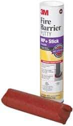 3M - 1/4" x 6" Stick Red Elastomer Fire Barrier Putty - 437°F Max Operating Temp, Series MP+ - Apex Tool & Supply