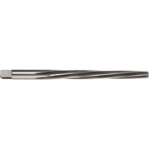 Union Butterfield - #10 Pin, 0.7216" Diam, 0.5799" Small End, 5/8" Diam Straight Shank, 6-13/16" Flute, Taper Pin Reamer - Apex Tool & Supply