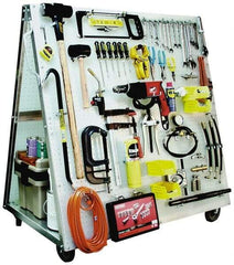 Triton - 48-1/2 Inches Wide x 51-1/2 Inches High x 29-3/4 Inches Deep A-Frame Double Sided Pegboard Tool Cart - 650 Lbs. Load Limit, 32 Square Ft. Surface Area - Apex Tool & Supply