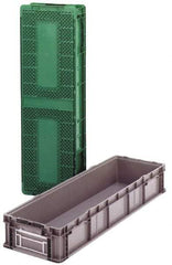 Orbis - 40 Lb Load Capacity Green Polyethylene Tote Container - Stacking, 48" Long x 15" Wide x 10.8" High - Apex Tool & Supply