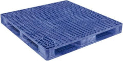 Orbis - 47.9" Long x 47.9" & Wide x 6.8" High Polyethylene Stackable Pallet - 30,000 Lb Static Capacity, 4,000 Lb Dynamic Capacity, Blue - Apex Tool & Supply