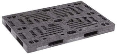 Orbis - 71.8" Long x 47.8" & Wide x 5.8" High Polyethylene Stackable Pallet - 30,000 Lb Static Capacity, 4,000 Lb Dynamic Capacity, Black - Apex Tool & Supply