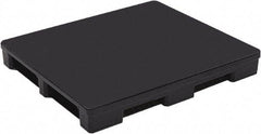 Orbis - 48" Long x 40" & Wide x 6-1/4" High Polyethylene Rackable Pallet - 30,000 Lb Static Capacity, 6,000 Lb Dynamic Capacity, Black - Apex Tool & Supply