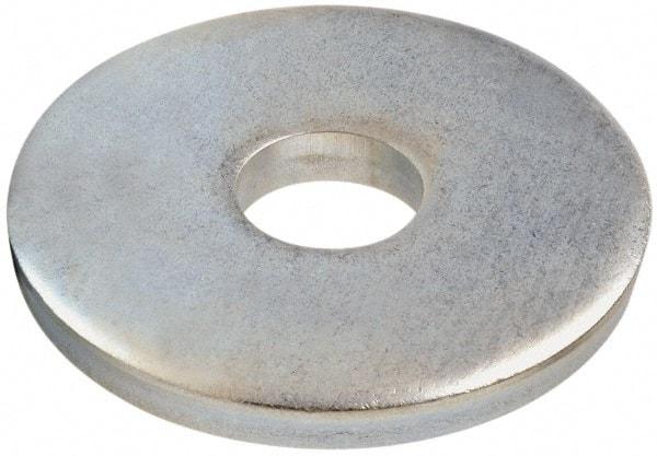 Gibraltar - 1/2" Screw, Steel Fender Flat Washer - 9/16" ID x 3" OD, 1/4" Thick, Zinc-Plated Finish - Apex Tool & Supply