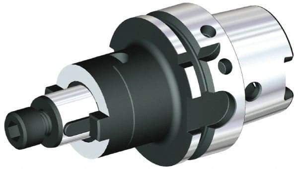 Kennametal - HSK80A Taper Shank 22mm Pilot Diam Shell Mill Holder - 60mm Flange to Nose End Projection, 40mm Nose Diam, DIN Flange Coolant - Exact Industrial Supply