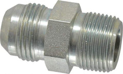 Parker - 3/4" Tube OD, 37° Steel Flared Tube Male Connector - 3/4 NPTF, Flare x MNPTF Ends - Apex Tool & Supply