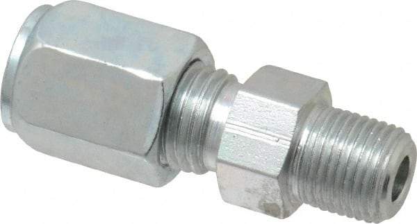Parker - Metal Flareless Bite Tube Male Connector - 1/8 NPTF - Apex Tool & Supply