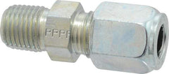 Parker - Metal Flareless Bite Tube Male Connector - 1/4 NPTF - Apex Tool & Supply