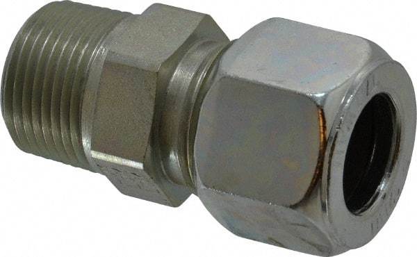 Parker - Metal Flareless Bite Tube Male Connector - 3/4 NPTF - Apex Tool & Supply