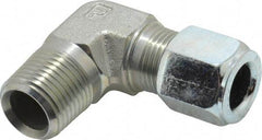 Parker - Metal Flareless Bite Tube Male Elbow - 1/2 NPTF - Apex Tool & Supply
