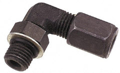 Parker - Metal Flareless Bite Tube Straight Thread Elbow - 3/4-16" Thread - Apex Tool & Supply