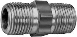Parker - 3/4 x 1/4 Male Thread, Zinc Plated Steel Industrial Pipe Hex Nipple - MNPTF, 5,500 psi - Apex Tool & Supply