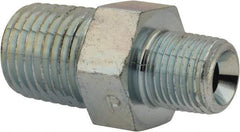 Parker - 1 x 1 Male Thread, Stainless Steel Industrial Pipe Nipple - MNPTF x MNPTF, 5,400 psi - Apex Tool & Supply
