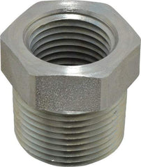 Parker - 3/4 Male Thread x 1/2 Female Thread, Zinc Plated Steel Industrial Pipe Hex Bushing - MNPTF x FNPTF, 5,000 psi - Apex Tool & Supply