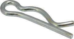 Made in USA - 5/16 to 3/8" Shaft Diam, 1-3/32" Long, 0.072" Wire Diam, Hair Pin Cotter - MB Grade 2 Spring Steel, Zinc-Plated Finish - Apex Tool & Supply
