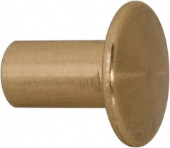 Made in USA - #8-32 Thread Barrel, Brass Sex Bolt & Binding Post - Uncoated, 3/8" Long Barrel - Apex Tool & Supply