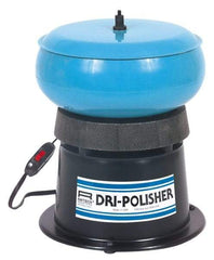 Raytech - 0.35 Cu Ft, 1/3 hp, Wet/Dry Operation Vibratory Tumbler - Adjustable Amplitude, Flow Through Drain, Tilt Feature - Apex Tool & Supply