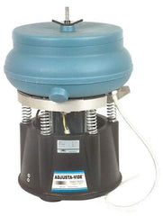 Raytech - 0.35 Cu Ft, 1/3 hp, Wet/Dry Operation Vibratory Tumbler - Adjustable Amplitude, Flow Through Drain, Tilt Feature - Apex Tool & Supply