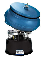 Raytech - 0.75 Cu Ft, 1/3 hp, Wet/Dry Operation Vibratory Tumbler - Adjustable Amplitude, Flow Through Drain, Tilt Feature - Apex Tool & Supply