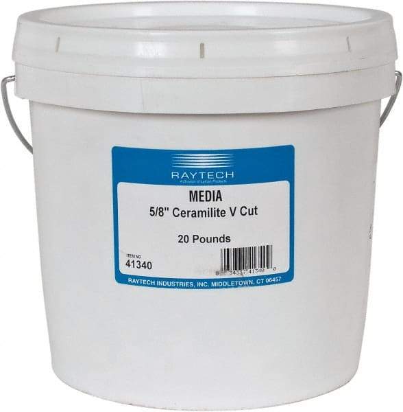 Raytech - Ceramic Plastic Blend Carrier, Polishing Tumbling Media - Cylinder Shape, Wet Operation, 5/8" Long x 5/8" High - Apex Tool & Supply