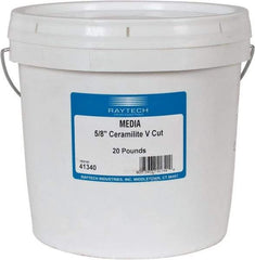 Raytech - Ceramic Plastic Blend Carrier, Polishing Tumbling Media - Cylinder Shape, Wet Operation, 5/8" Long x 5/8" High - Apex Tool & Supply