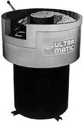Made in USA - 2 hp, Dry Operation Vibratory Tumbler - 10-1/2" Deep, Dry Operation, - Apex Tool & Supply