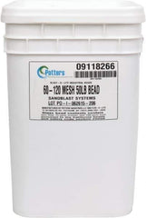 Made in USA - Medium Grade Smooth Glass Bead - 60 to 120 Grit, 50 Lb Pail - Apex Tool & Supply