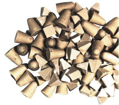 Bel-Air Finishing Supply - 50 Lb Plastic Carrier, Cone & Pyramid Shaped, Tumbling Media - Cut Type, Angle Edge, Wet Operation, 1/4 & 3/8" High x 1/4 & 3/8" Long Base - Apex Tool & Supply