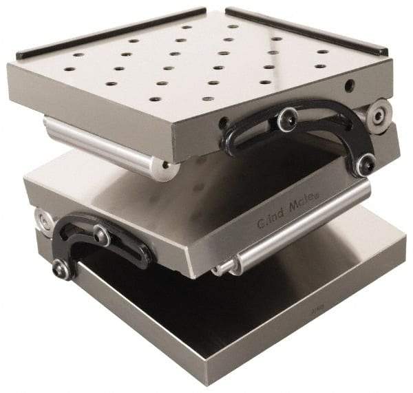 Interstate - 6" Long x 6" Wide x 3-1/4" High, Compound Precision Sine Plate - Square to within 0.0002" - Apex Tool & Supply