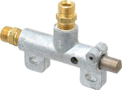 Heinrich - 1/4" NPS Three Way Air Valve - 1/4" NPT Inlet, 0.25" NPT Outlet, Plunger Button/Spring Acuator - Apex Tool & Supply