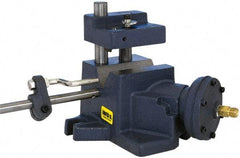 Heinrich - 1-1/2 to 2-1/2" Vee Capacity, Manual Cross Hole Jig - 13-1/4" Long x 9-1/8" Wide x 8-5/8" High, 5/16, 1/2, 3/4, 1 & 1-3/8" ID of Furnished Liners - Apex Tool & Supply