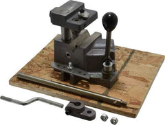 Heinrich - 1/8 to 3/4" Vee Capacity, Manual Cross Hole Jig - 9-1/4" Long x 6-1/16" Wide x 5-1/4" High, 5/16 & 1/2" ID of Furnished Liners - Apex Tool & Supply